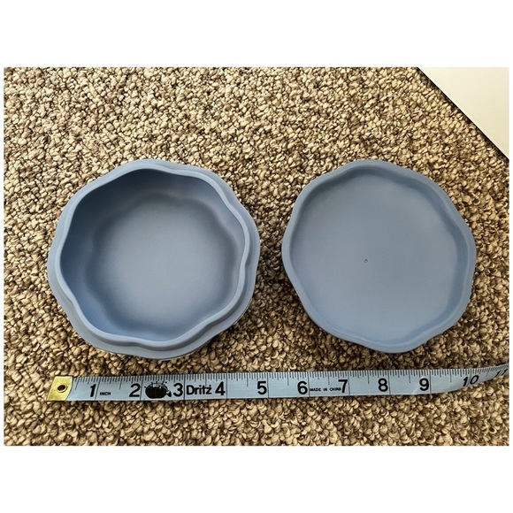 Wedgwood Vintage Blue Jasperware Trinket Bowl with Lid/ Decorative Powder Bowl - Picture 4 of 6
